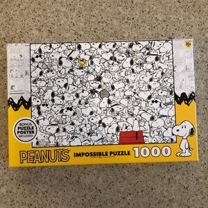 Peanuts Snoopy Impossible Puzzle Everything Snoopy 1000 pieces w/ Puzzle Poster